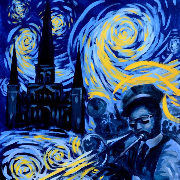 New Orleans Jazz Second Line Starry Night