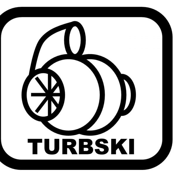 Die Cut Vinyl decal of a stylized turbocharger.
